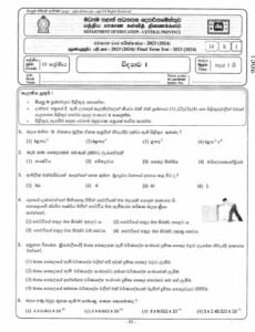 Central Province 2023(2024) Grade 10 Science 3rd Term Test Paper