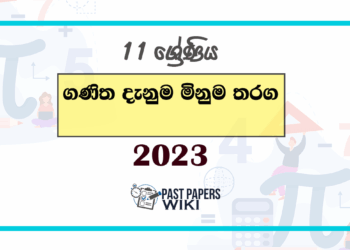 2023 Grade 11 Ganitha Danuma Minuma Paper Zone