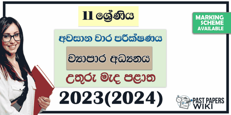 North Central Province 2023(2024) Grade 11 Business Studies 3rd Term Test Paper with Answers