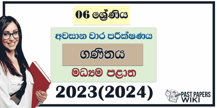 Central Province 2023(2024) Grade 06 Maths 3rd Term Test Paper