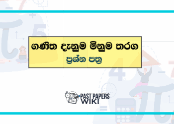 කොට්ඨාස, කලාප, පලාත් මට්ටම් ගණිත දැනුම මිනුම පසුගිය ප්‍රශ්න පත්‍ර