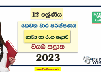 2023 Grade 12 Drama 3rd Term Test Paper North Western Province