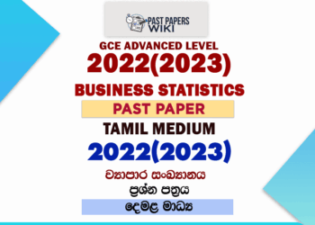 2022(2023) A/L Business Statistics Paper | Tamil Medium