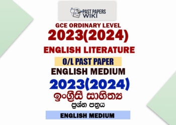 2023(2024) O/L Appreciation of English Literary Text Marking Scheme