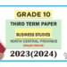 North Central Province 2023(2024) Grade 10 Business Studies 3rd Term Test Paper with Answers | English Medium
