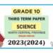 North Central Province 2023(2024) Grade 10 Science 3rd Term Test Paper with Answers | English Medium
