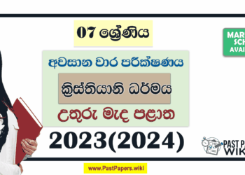 North Central Province 2023(2024) Grade 07 Christianity 3rd Term Test Paper with Answers