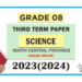 North Central Province 2023(2024) Grade 08 Science 3rd Term Test Paper with Answers | English Medium