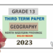 2023 Grade 13 Geography 3rd Term Test Paper | North Western Province - English Medium