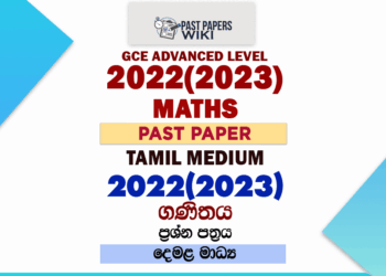 2022(2023) A/L Maths Paper | Tamil Medium