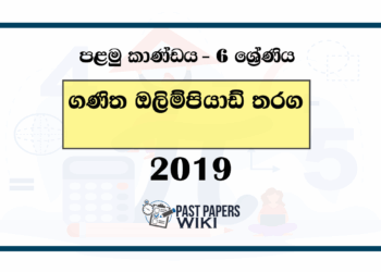 2019 Mathematics Olympiad Past Paper - Province (Category I) | English Medium