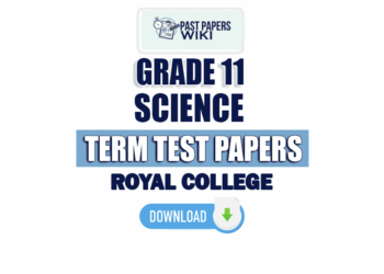 Royal College Grade 11 Science 3rd Term Test Paper 2023(2024) English Medium