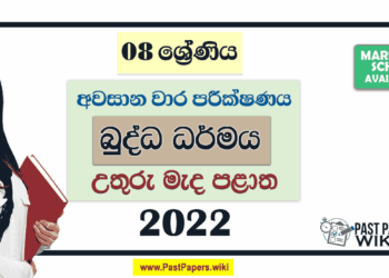 North Central Province 2022 Grade 08 Buddhism 3rd Term Test Paper with Answers