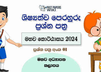 Maho Education Zone 2024 Grade 5 Scholarship Model Paper (01)