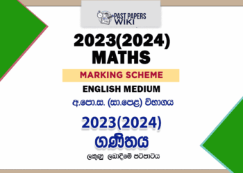 2023(2024) O/L Maths Marking Scheme | English Medium