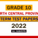 2022 North Central Province Grade 10 3rd Term Test Papers