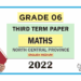 North Central Province 2022 Grade 06 Maths 3rd Term Test Paper with Answers | English Medium