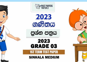 Grade 03 Maths 1st Term Test Paper 2023 Central Province
