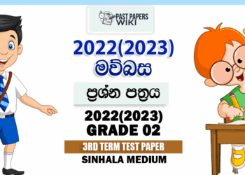 Grade 02 Sinhala 3rd Term Test Paper 2022(2023)