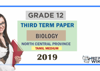 Grade 12 Biology 3rd Term Test Paper 2019 | North Central Province - Tamil Medium