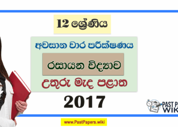Grade 12 Chemistry 3rd Term Test Paper 2017 | North Central Province