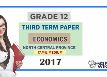 Grade 12 Econ 3rd Term Test Paper 2017 | North Central Province - Tamil Medium