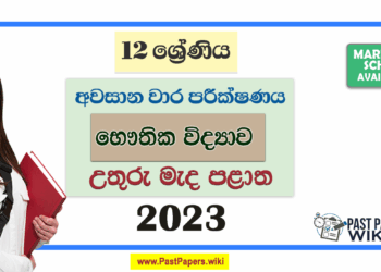 Grade 12 Physics 3rd Term Test Paper 2023 Paper With Answers | North Central Province