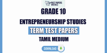 Tamil Medium Grade 10 Entrepreneurship Studies Term Test Papers