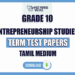 Tamil Medium Grade 10 Entrepreneurship Studies Term Test Papers