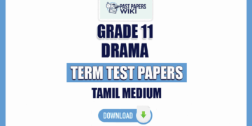 Tamil Medium Grade 11 Drama Term Test Papers