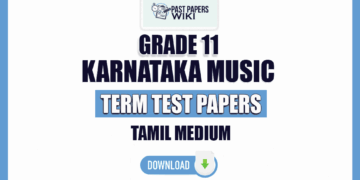 Tamil Medium Grade 11 Karnataka Music Term Test Papers