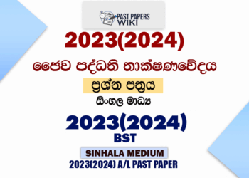 2023(2024) A/L BST Paper | Sinhala Medium