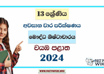 2024 Grade 13 Buddhist Civilization 3rd Term Test Paper | North Western Province