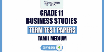 Tamil Medium Grade 11 Business studies Term Test Papers