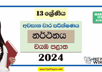 2024 Grade 13 Dancing 3rd Term Test Paper with Answers | North Western Province