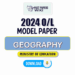 2024 A/L Geography Model Papers with Answers - Tamil Medium