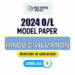 2024 A/L Hindu Civilization Model Papers with Answers - Tamil Medium