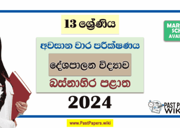 2024 Grade 13 Political Science 3rd Term Test Paper with Answers | Western Province