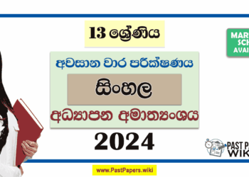 2024 Grade 13 Sinhala 3rd Term Test Paper with Answers | Ministry of Education