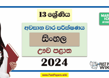 2024 Grade 13 Sinhala 3rd Term Test Paper with Answers | Uva Province