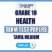 Tamil Medium Grade 10 Health Term Test Papers