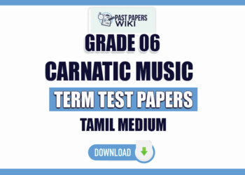 Tamil Medium Grade 06 Carnatic Music Term Test Papers