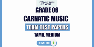 Tamil Medium Grade 06 Carnatic Music Term Test Papers