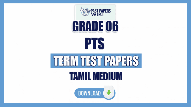 Tamil Medium Grade 06 PTS Term Test Papers