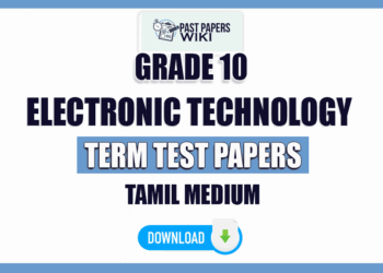 Tamil Medium Grade 10 Electronic Technology Term Test Papers