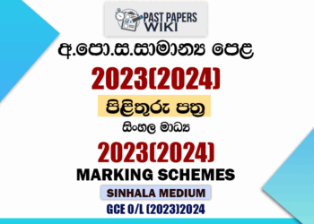 2023(2024) O/L Marking Schemes(All Subjects) - Past Papers WiKi