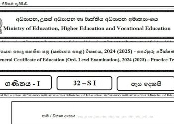 2024(2025) O/L Maths Model Paper (Ministry of Education) | Sinhala Medium