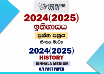 2024(2025) O/L History Past Paper | Sinhala Medium