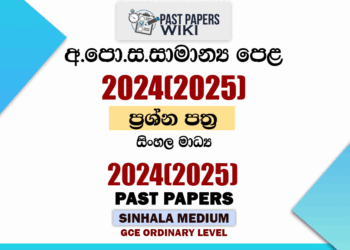 2024(2025) O/L Past Papers and Marking Schemes