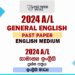 2024 A/L General English Past Paper